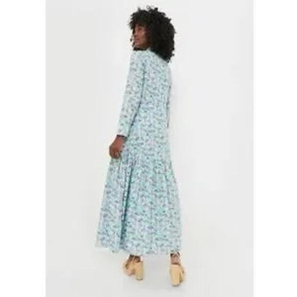 TUCKERNUCK Hyacinth House Multi Floral Bellflower Long Sleeve Maxi Dress NWT XS - Picture 7 of 11